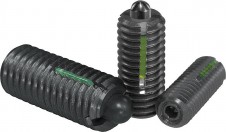 Spring plungers – Spring plungers with internal hexagon and pin, steel, LONG-LOK lock